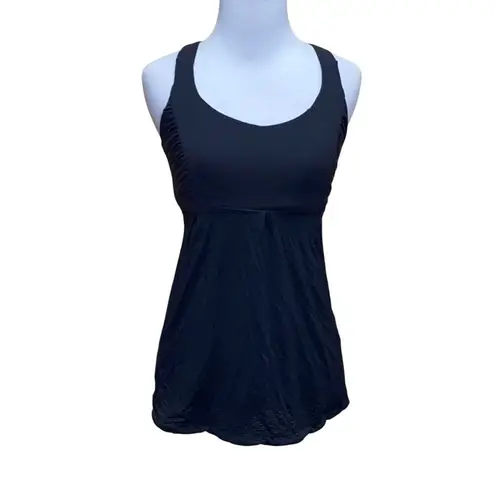 Glyder Black Mesh Baby Doll Halter Tank Top XS