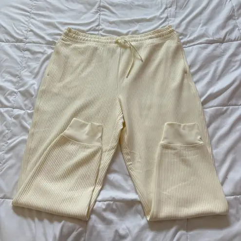 NWT DSG Womens Size XL Pants Cream High Rise Woven Everyday Jogger Pant White