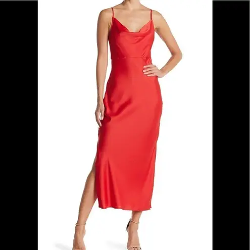 Taylor Midi Slip Midi Dress, Holiday/Christmas Party Dress, Red, Size 10, NWT Red