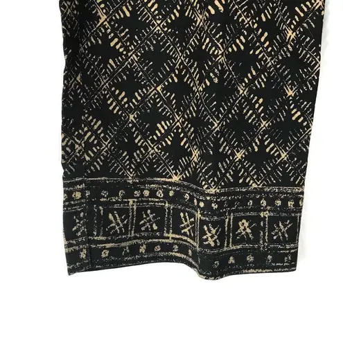 Ralph Lauren  Wide Leg Crop Pants Black Pattern 100%‎ Cotton Women's Size 10