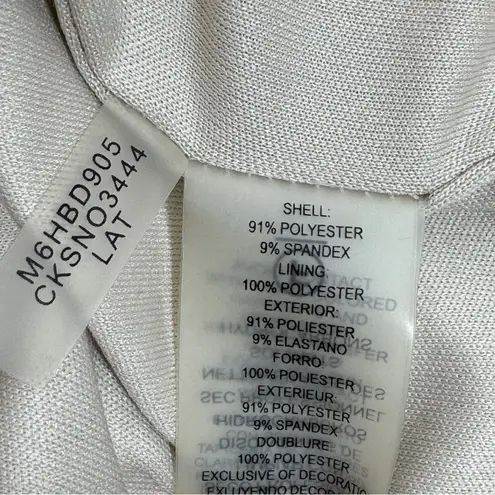 Calvin Klein  Faux Suede Sleeveless Knee-Length Sheath Dress Cream Size 4