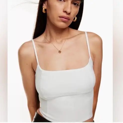 Wilfred Aritzia Basel Bustier Crop Camisole Tank Top White Small $68