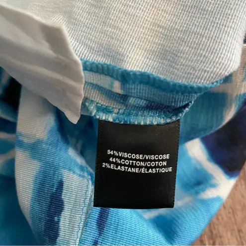 Lafayette 148 Stanton Blue Tie Dye Ankle Pants Size 4