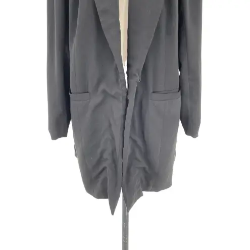 Eloquii Long Essential Blazer in Black Plus Size 14