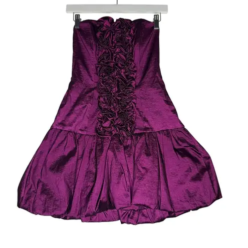 Tee for the soul Vintage Purple Taffeta Bubble Dress Strapless Sweetheart Bustier Size 7