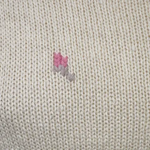 Cambridge Vintage Spirit yellow floral intarsia sweater size large