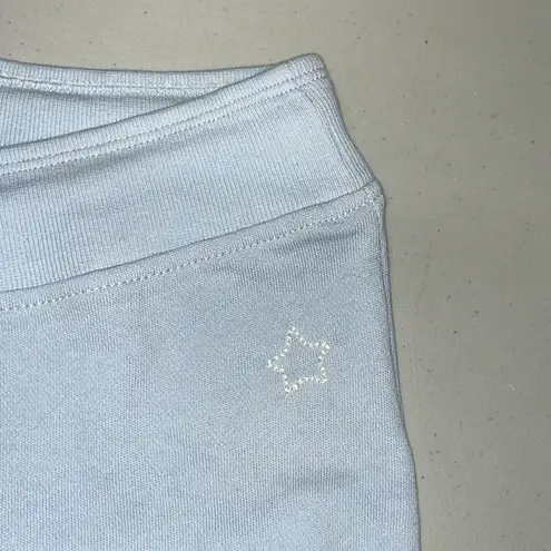 Grey State NWOT Sz 0 Blue White Embroidered Star Relaxed Park Jogger Sweatpants
