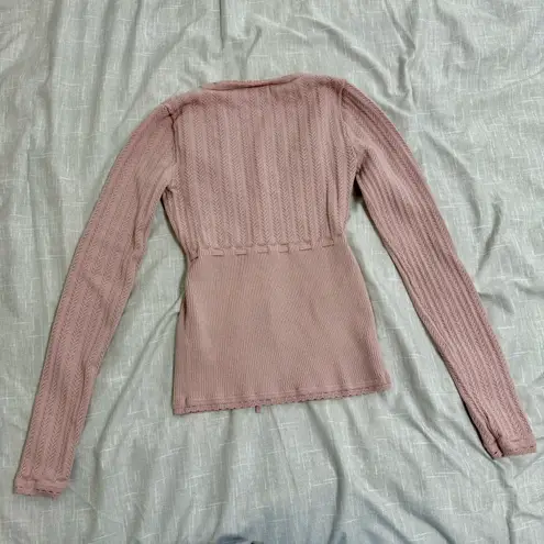 Wilfred Aritzia Pink Precious Sweater Coquette Longsleeve Cardigan XS