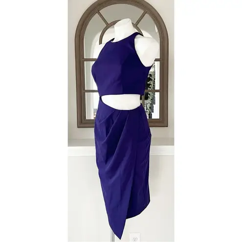 Aqua Bloomingdale’s Asymmetric Cutout Dress in Mulberry/Purple Size 6 NWT $238 Purple