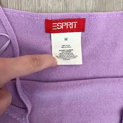 Esprit Y2K Vintage Purple Knit Spaghetti Strap Crop Cami Top Size Medium
