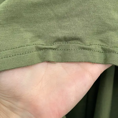 Olive Green Stretchy Maternity Baby Shower Pregnant Party Photos Maxi Dress M Size M