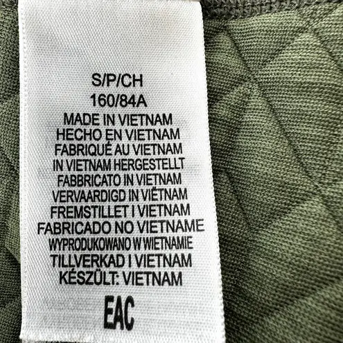 Marmot Annie Sweatshirt Quilted Cowl Neck Pockets Activewear Pullover Green S