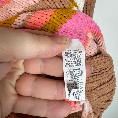 Aerie  Chenille Striped Oversized Turtleneck Sweater Size Medium - Image 6