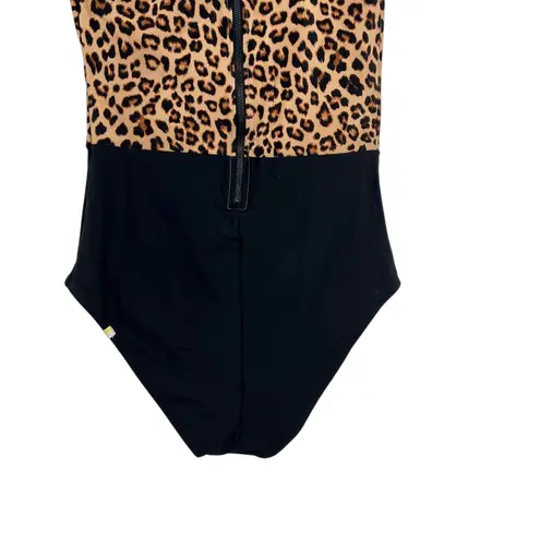 Summersalt The Surf Swimsuit One Piece Leopard Print Black Size US 10