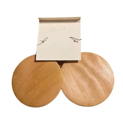 Earrings Bohemian Natural Wood Dangle Drop Hook Lobe Beach Casual Brown