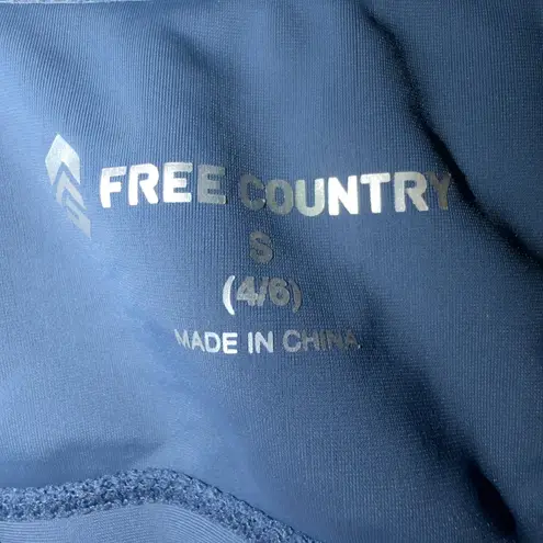 Lands’ End Tankini Swim Top Size Small 4/6 Blue Purple Striped Criss Cross Back