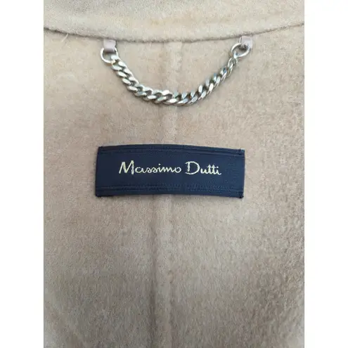 Massimo Dutti Camel Tan Single Button Blazer
