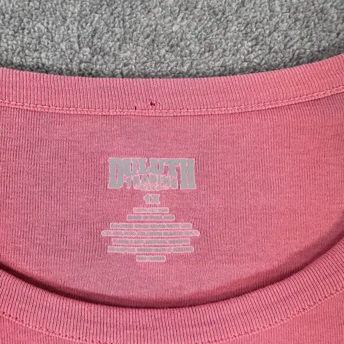 Duluth Trading Co. Short Sleeve Tee Shirt Women's 1X Pink Crew Neck Cotton