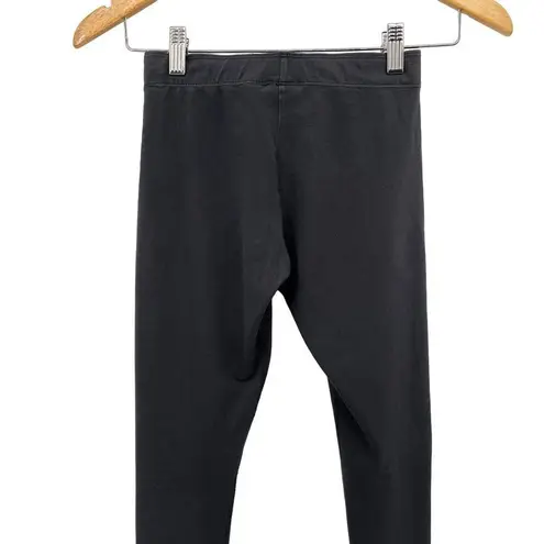 Nike  Organic Leg-A-See Swoosh Logo High Waisted Cotton Leggings Tights Gray XS