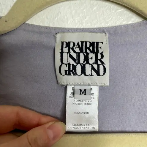 Prairie Underground Cotton Button Up Dress Lightweight Purple Size M Size M