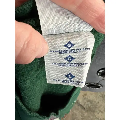 sweatshirt Vintage 1980s appliqué snowmen green red Christmas Size L