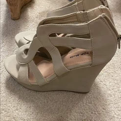 Top Moda  Cream Strappy Heels
