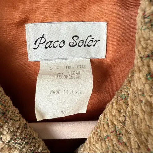 Vintage 90's Paco Soler Bohemian Tapestry Vest with Fringe Size M/L Red Size M