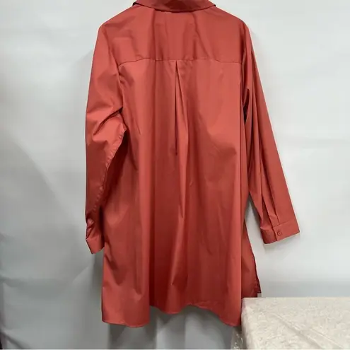 Denim & Co Button Down Shirt Plus Size 2X FLAWED