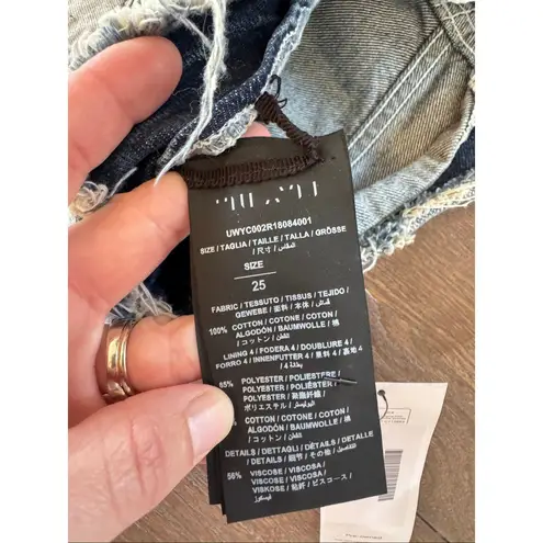 Unravel Project Lace Up Denim Shorts Size 25/2 Blue