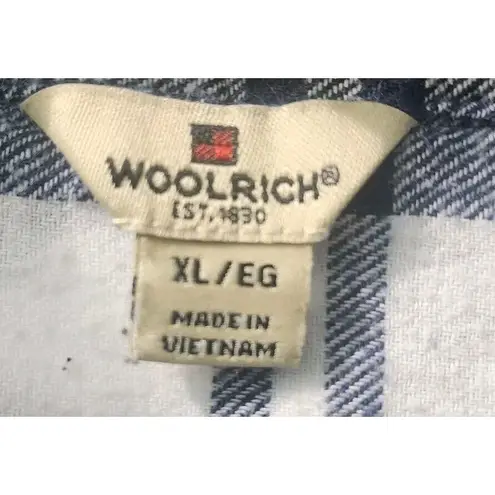 Woolrich Flannel Shirt Plaid Button Up Long Sleeve Relaxed Fit XL