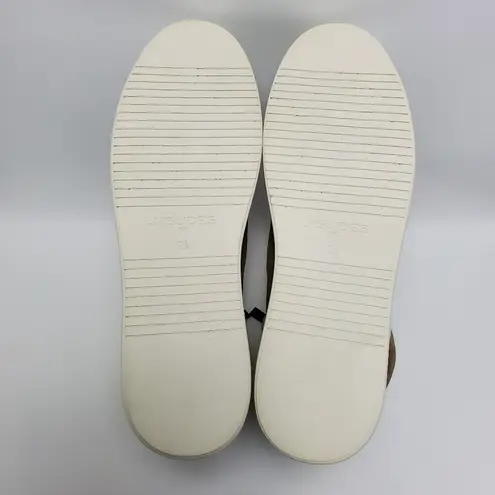 J Slides NYC Nadal Faux Fur High Top Platform Boot Sneakers Taupe Suede Size 9.5 White