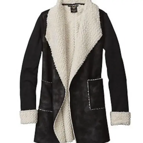 Wooly Bully Wear Wonderful Wrap faux suede shearling jacket XL Black