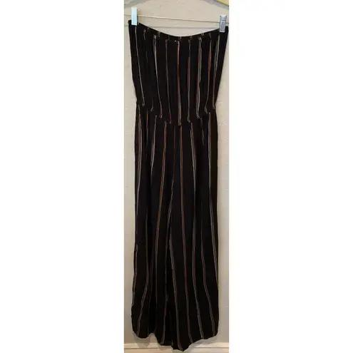 Elan  Stripe Swim Cover-Up Jumpsuit (M)