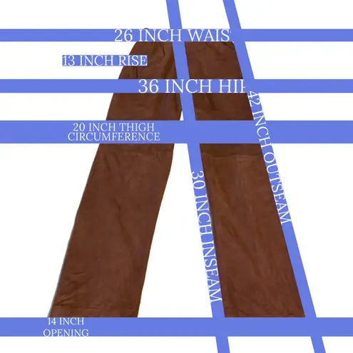 VINTAGE 1980'S SIENNA BROWN ARTISAN WEAR SUEDE PLEATED TROUSERS (XS)