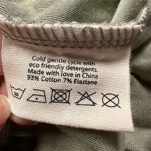 NWT Araminta James Women's S Cropped Velour Hoodie Khaki Green Casual