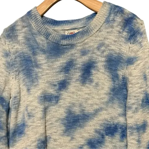 Faherty Women’s Size XS Skyway Blue White Tie Dye Muir Cotton Slub Sweater
