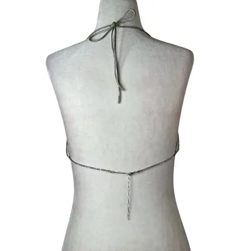 LAMARQUE Raeka Rhinestone Bralette in Silver Small New Womens Cropped Bra