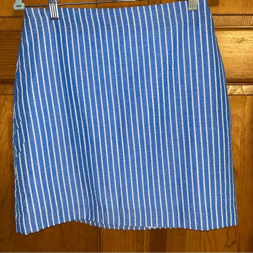 Riley & Rae Blue/ White Seer Sucker Skirt Sz 6