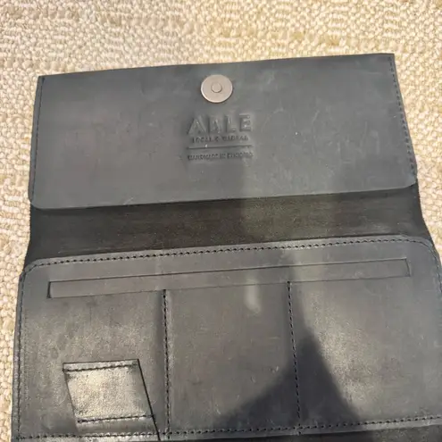 ABLE Black Leather Debre Wallet