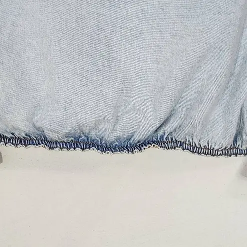 We Wore What Cropped Denim Top Size Medium NWT Denim Sexy Crop Top