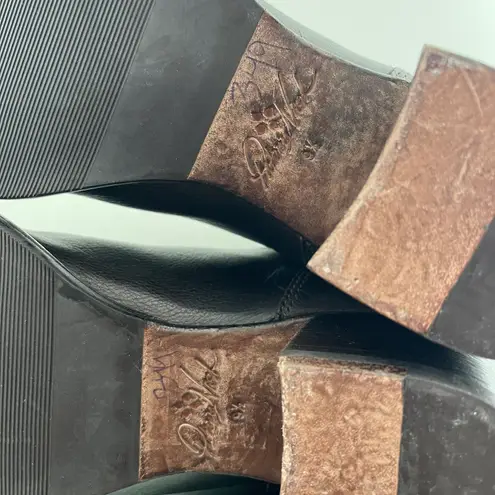 Patricia Nash Dark Brown Red Leather Loretta Tall Knee High Riding Heeled Boots