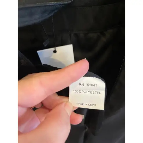 Few Moda jumpsuit black cocktail party sleeveless off shoulder wide leg L