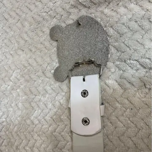 Winnie the Pooh Belt Buckle White Pyramid Stud Belt Sz M CuteGoth Disney Kidcore