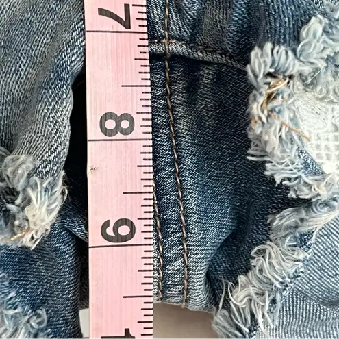 American Eagle  Womens Shortie Shorts‎ Blue With Lace Pockets Stretch Size 6