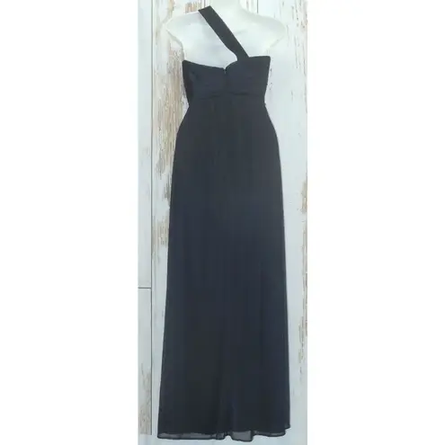 XScape Navy Beaded Chiffon Long Dress 4