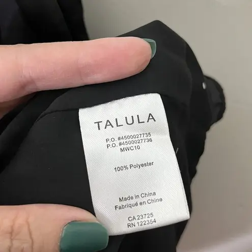 Talula Womens Black Fit & Flare Sleeveless Short Dress Polka Dots Smocked Size 0