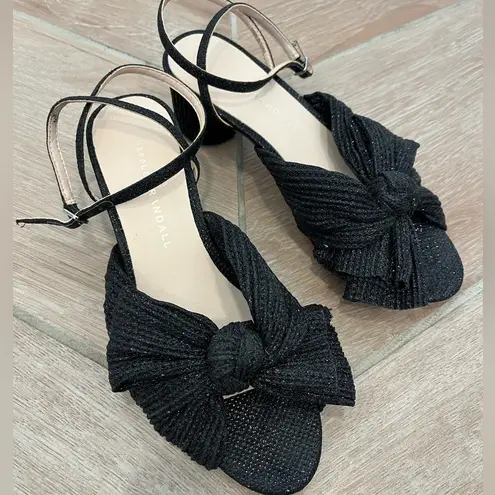 Loeffler Randall Dahlia Black Glitter Heel 5.5