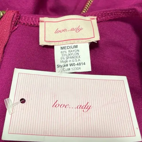 Love...Ady NEW Pink Sleeveless Scoop Neck Stretch Mini Fit & Flare Dress Sz M