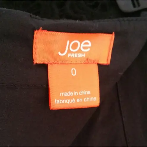 Joe Fresh Black Lace Pencil Straight Skirt Size 0