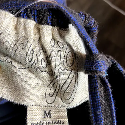 Ace & Jig Dusty Maxi Dress Black Blue Rare 100% Cotton Medium